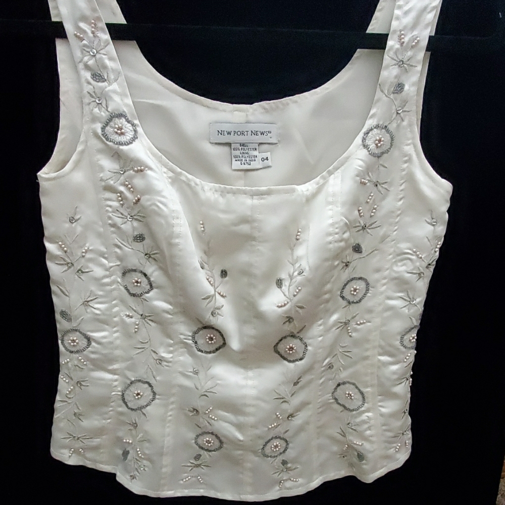 Beaded & Embroidered Formal Tank